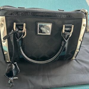 Versace Black and Gold Satchel